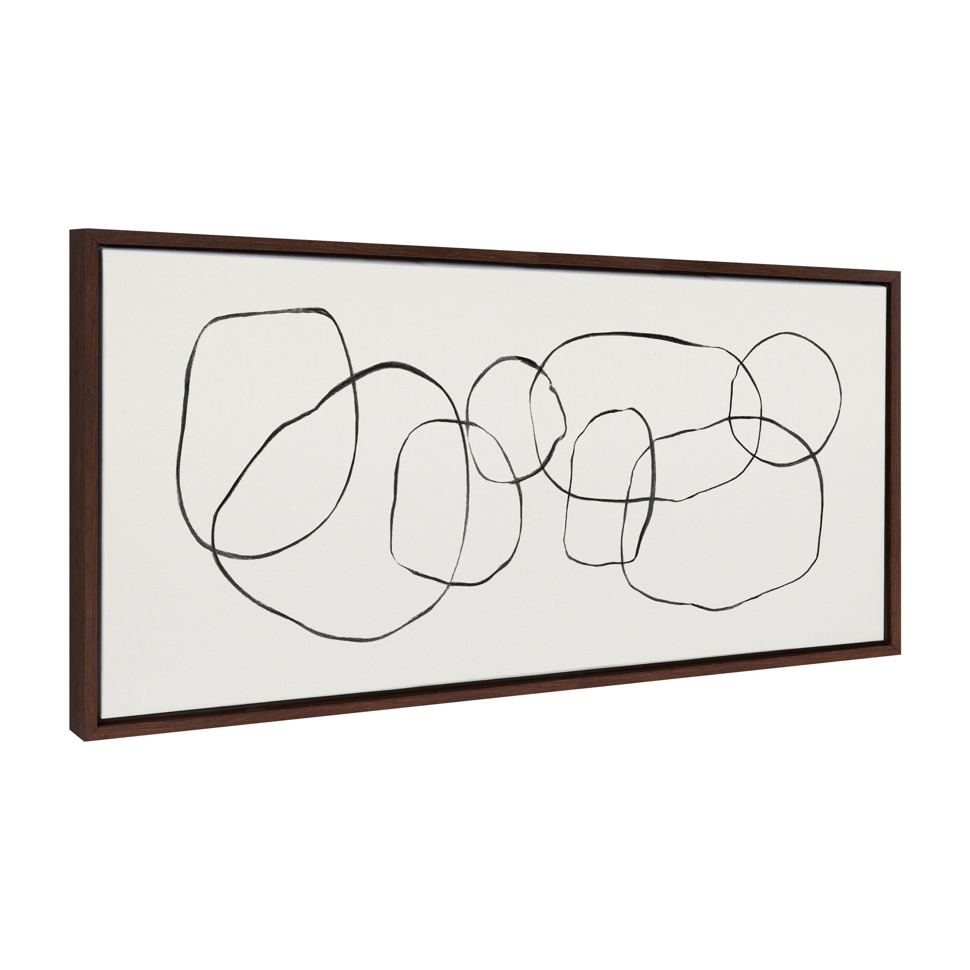 Sylvie Dancing Circles Framed Canvas by kateandlaurel - main product image for Resin Society