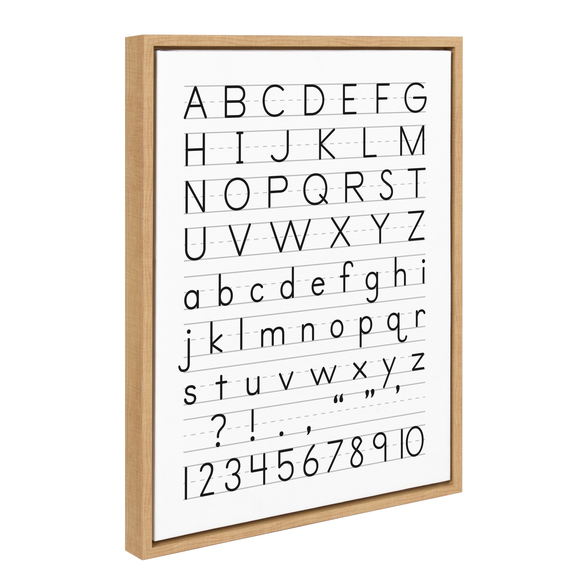 Sylvie Alphabet Penmanship Framed Canvas by The Creative Bunch Studio by kateandlaurel - product image 2 for Resin Society