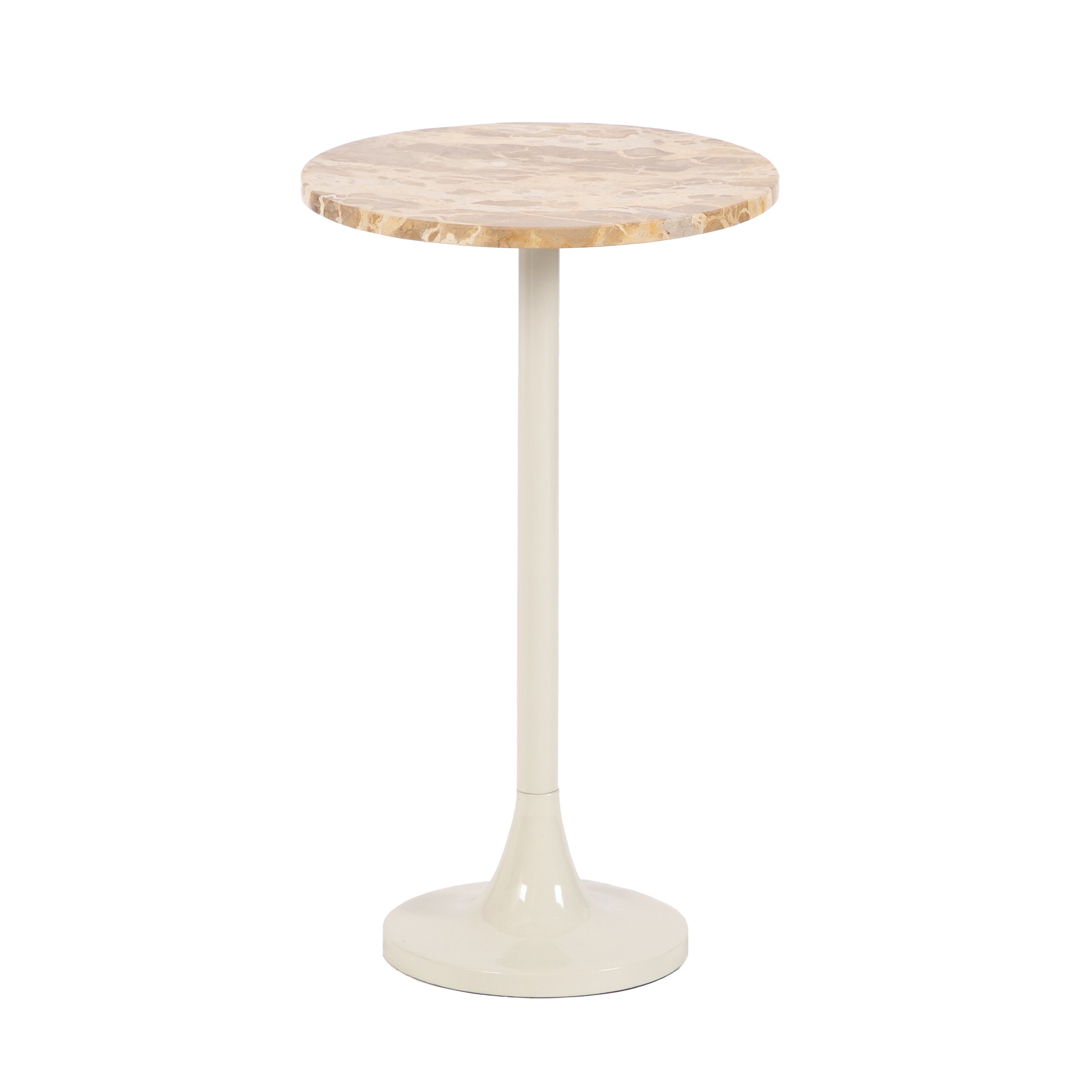 Baronet Round Marble and Metal Table