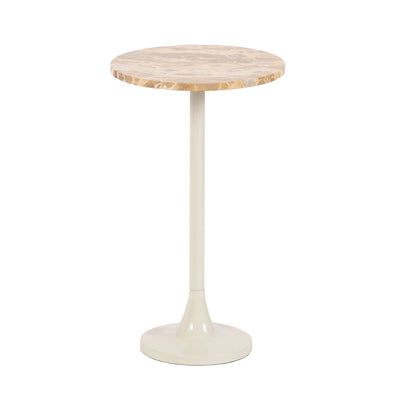Baronet Round Marble and Metal Table