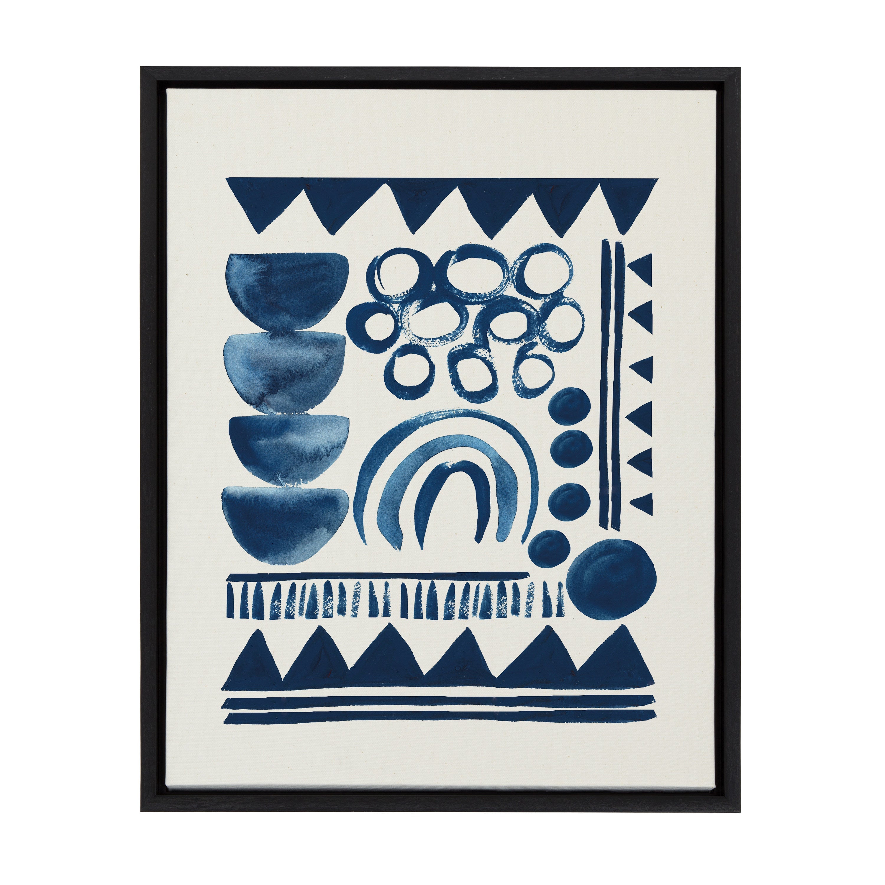 Sylvie 858 Indigo Abstract Framed Canvas by kateandlaurel - product image 8 for Resin Society