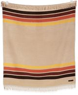 Camp Desert blanket draped on blanket ladder in warm neutral room