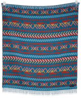 Ridgeline Sierras patterned blanket laid flat showing detailed knit and texture