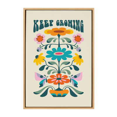 Sylvie Keep Growing Framed Canvas by kateandlaurel - product image 7 for Resin Society