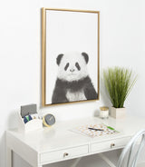 Sylvie Panda Framed Canvas by Simon Te Tai by kateandlaurel - product image 16 for Resin Society