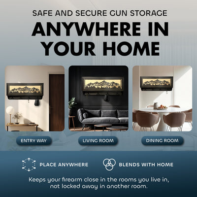 Mountain Scene Concealed Gun Storage Coat, Key, Bag Storage by Bellewood Designs - product image 2 for Resin Society