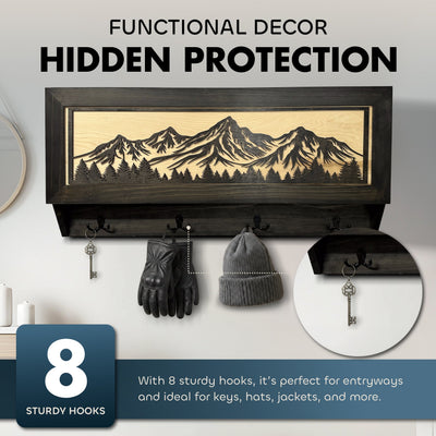 Mountain Scene Concealed Gun Storage Coat, Key, Bag Storage by Bellewood Designs - product image 3 for Resin Society