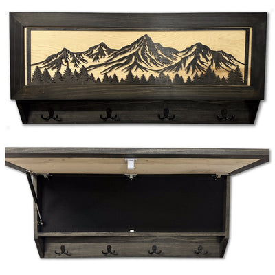 Mountain Scene Concealed Gun Storage Coat, Key, Bag Storage by Bellewood Designs - main product image for Resin Society