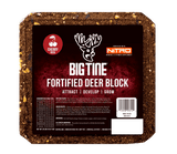 BIG TINE FORTIFIED DEER BLOCK CHERRY showing a red-colored fortified deer feed block
