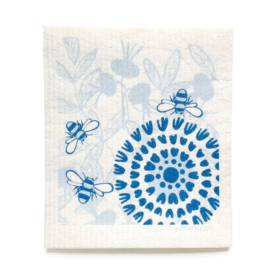 Bloom in Blue Swedish Dishcloth by sweetgum home, LLC - main product image for Resin Society
