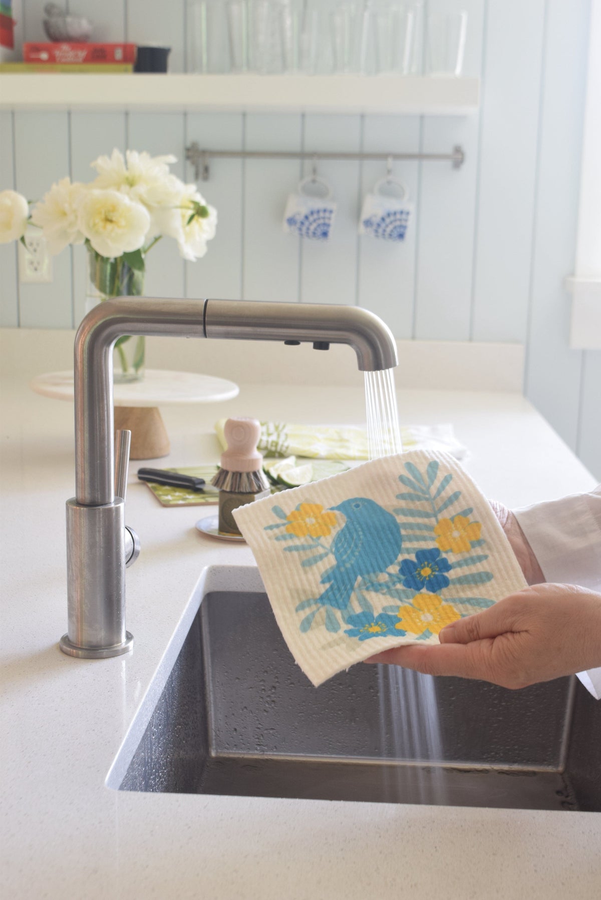 Blue Bird Swedish Dishcloth by sweetgum home, LLC - product image 2 for Resin Society
