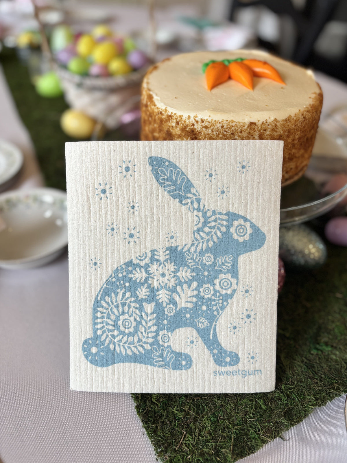 Blue Bunny Swedish Dishcloth by sweetgum home, LLC - product image 3 for Resin Society