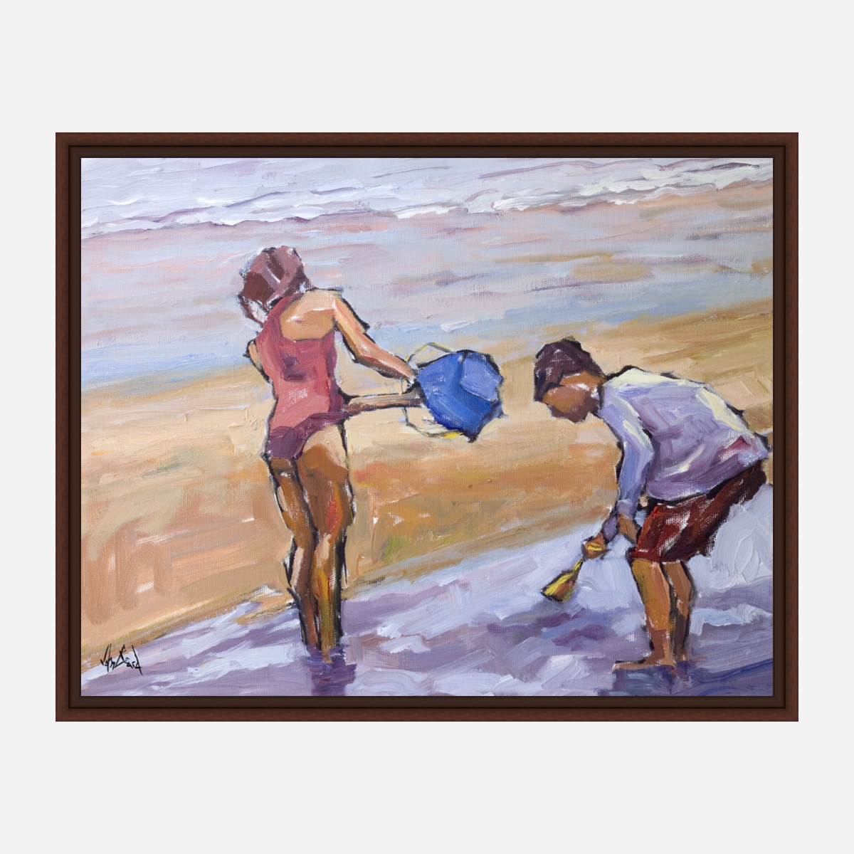 Blue Bucket Artist Enhanced Canvas Print by John Beard Collection - product image 7 for Resin Society