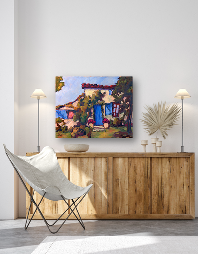 Blue Door Artist Enhanced Canvas Print by John Beard Collection - product image 2 for Resin Society