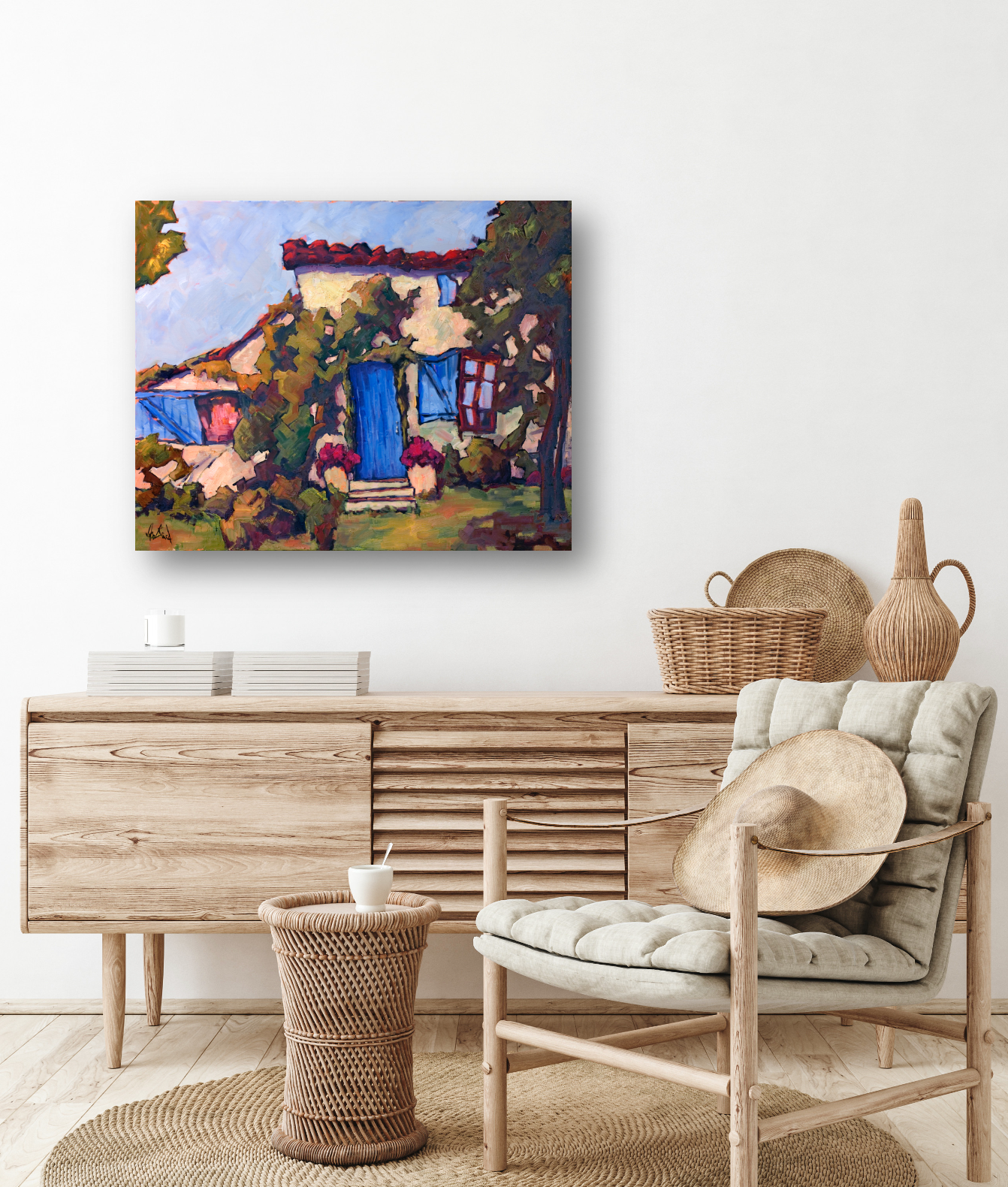 Blue Door Artist Enhanced Canvas Print by John Beard Collection - product image 4 for Resin Society