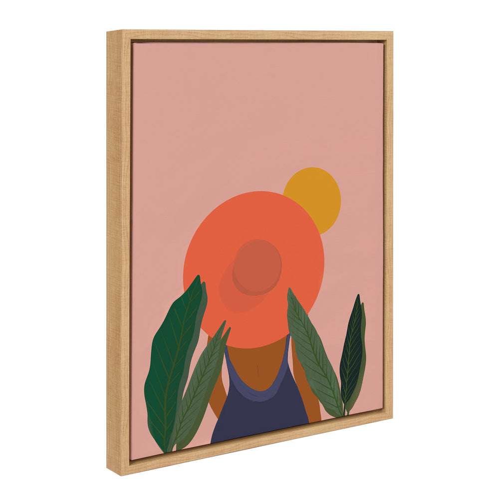 Sylvie Tropical Girl Framed Canvas by kateandlaurel - main product image for Resin Society