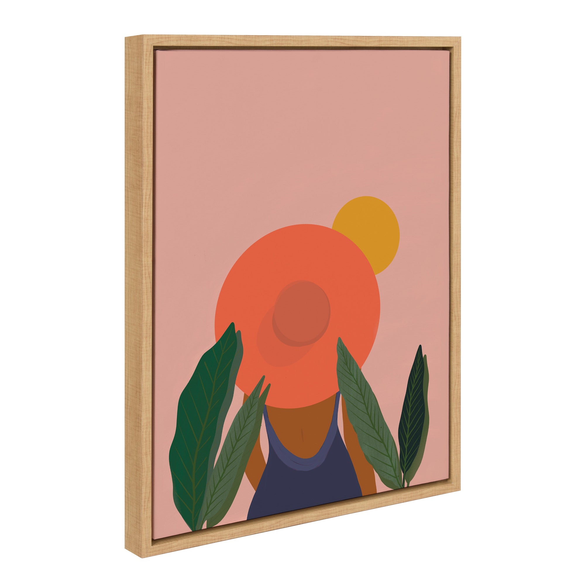 Sylvie Tropical Girl Framed Canvas by kateandlaurel - main product image for Resin Society