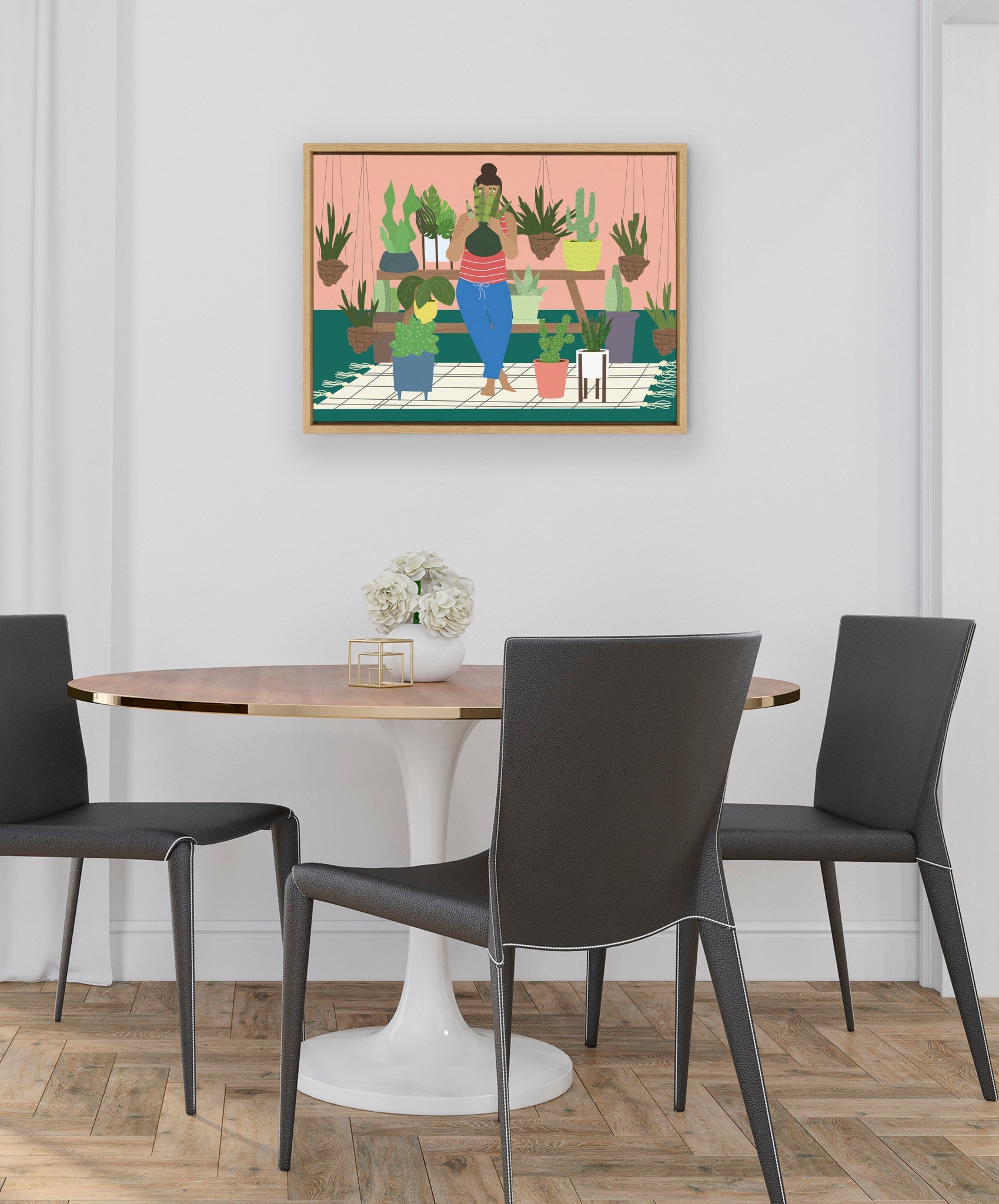 Sylvie Plant Lady Framed Canvas by kateandlaurel - product image 6 for Resin Society