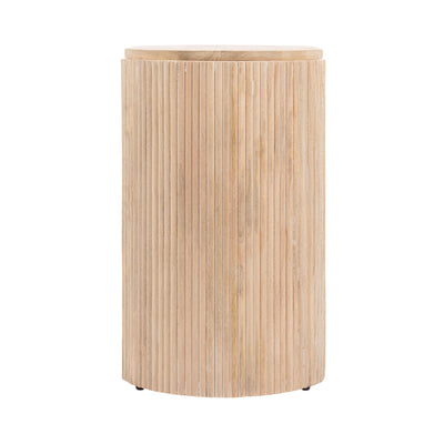 Cakora Capsule Wood Side Table