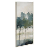 Framed canvas art Sylvie Whispering Trees I by Amy Lighthall in gray frame depicting expressive tree landscape