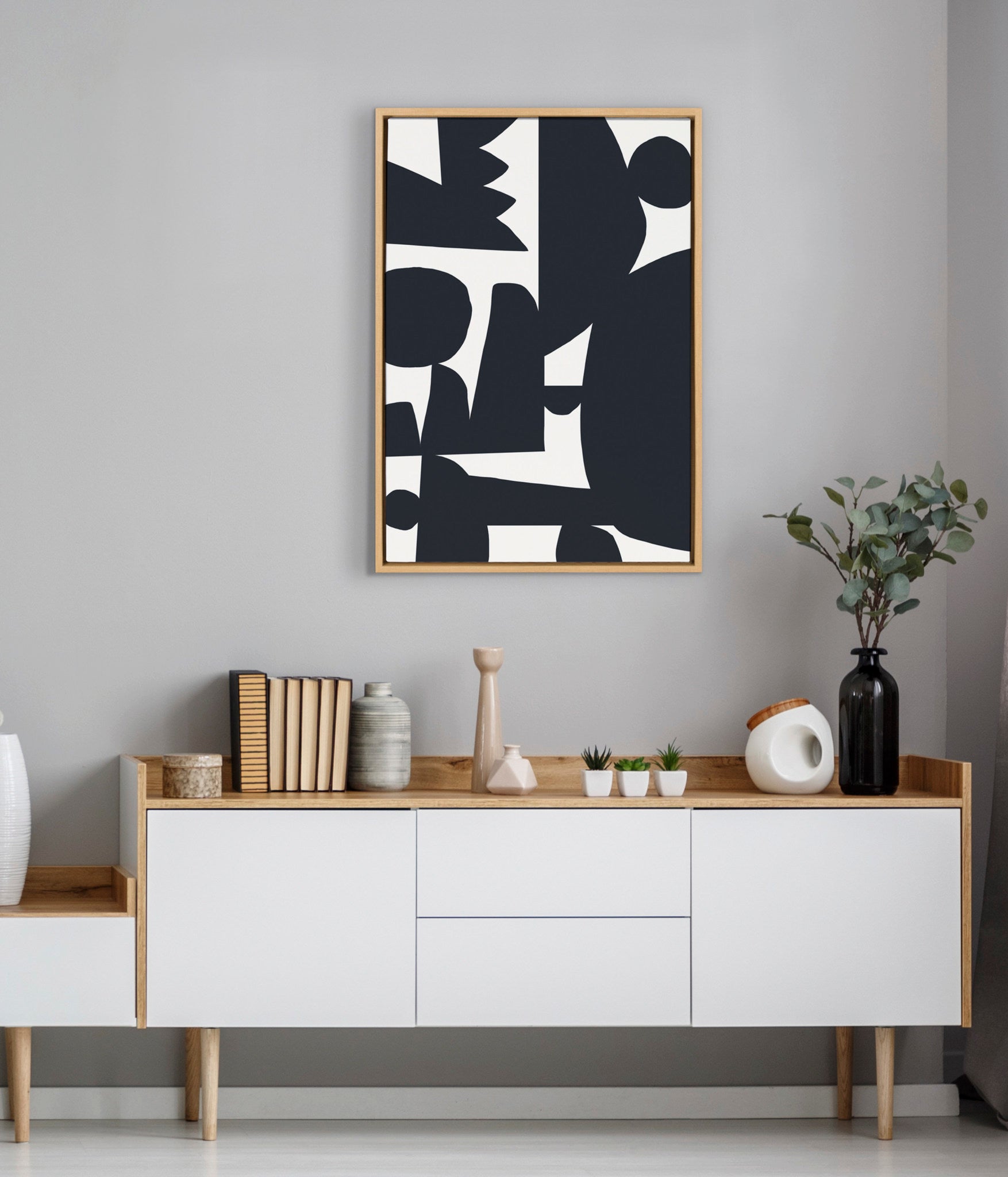 Sylvie Quiet Jungle 1 Framed Canvas by kateandlaurel - product image 7 for Resin Society