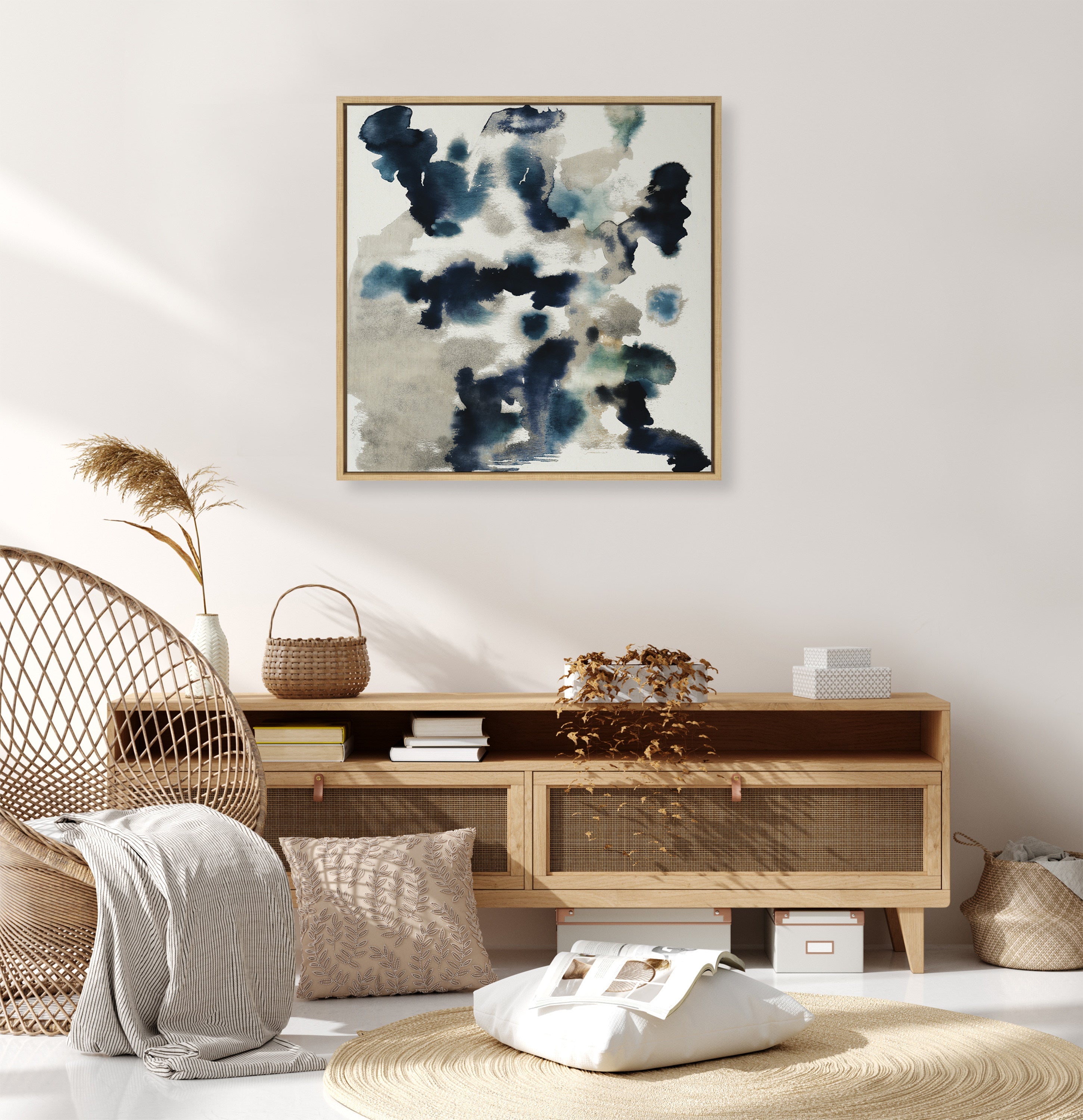Sylvie Gilded Watercolor Framed Canvas by kateandlaurel - product image 4 for Resin Society