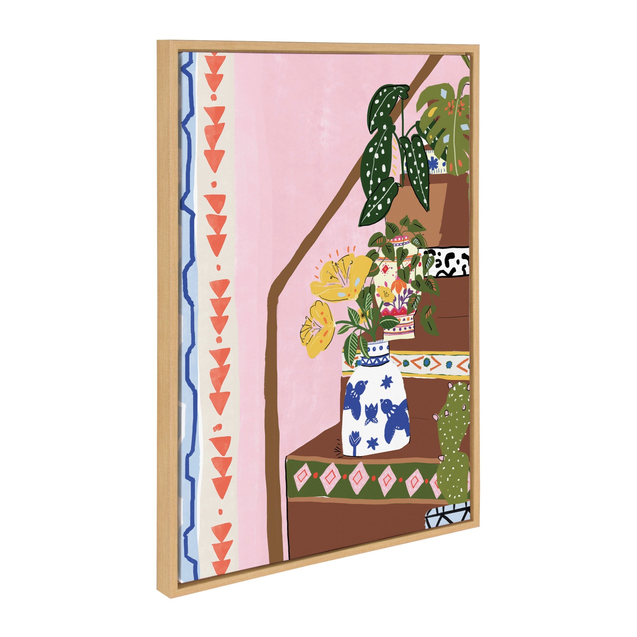 Sylvie Bohemian Stairs Framed Canvas by Alja Horvat by kateandlaurel - product image 2 for Resin Society