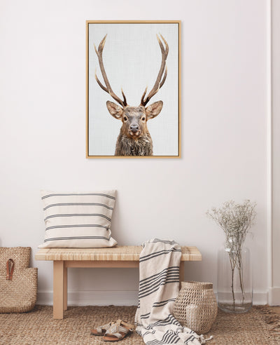 Sylvie The Red Deer Color Framed Canvas by Simon Te of Tai Prints by kateandlaurel - product image 10 for Resin Society