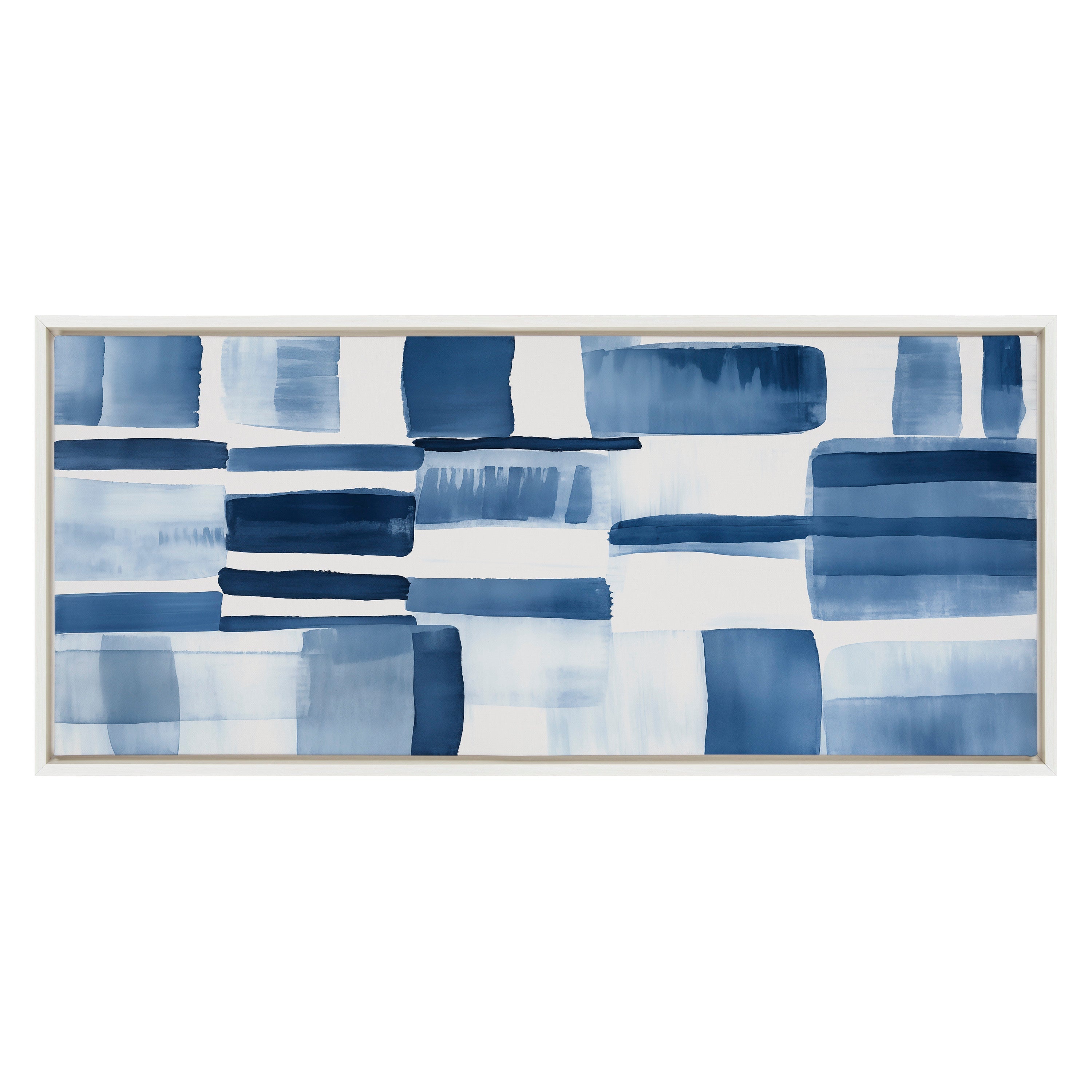 Sylvie Coastal Abstract Framed Canvas by Amy Lighthall