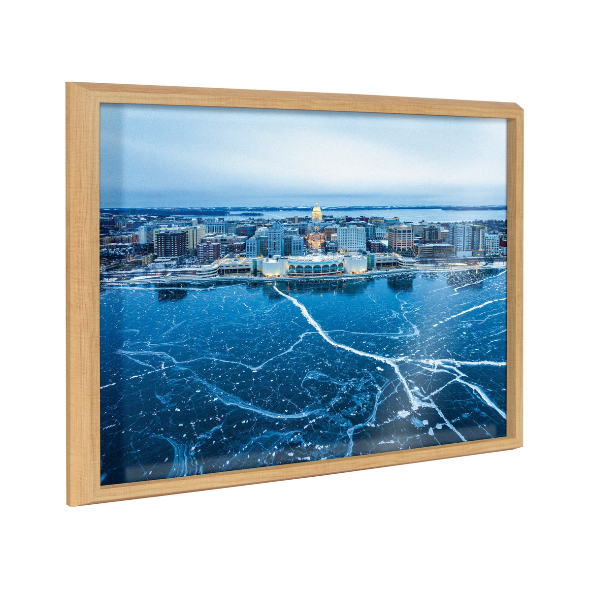 Blake Icy Veins of Winter-Madison Wisconsin Framed Printed Glass by kateandlaurel - main product image for Resin Society