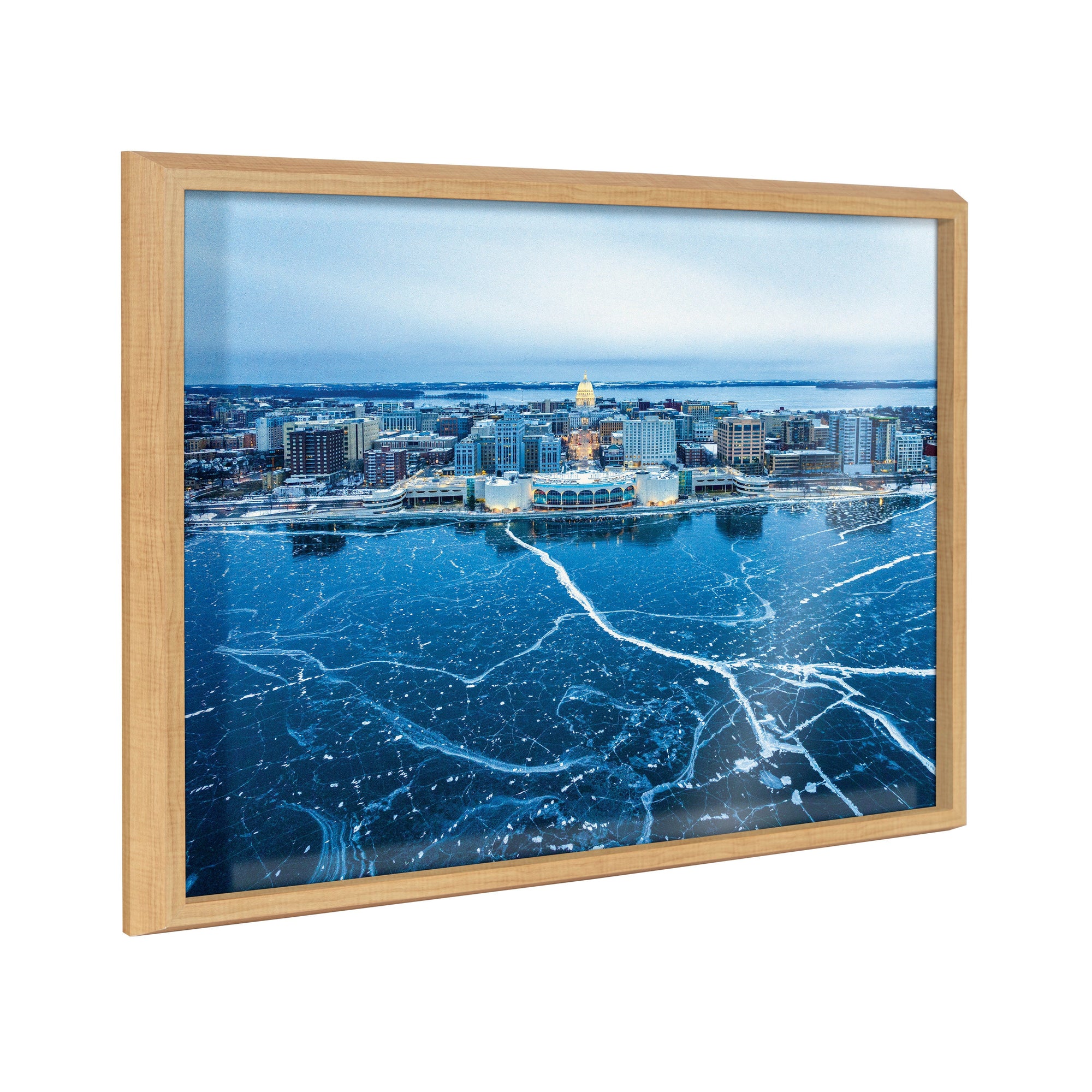 Blake Icy Veins of Winter-Madison Wisconsin Framed Printed Glass by kateandlaurel - product image 7 for Resin Society