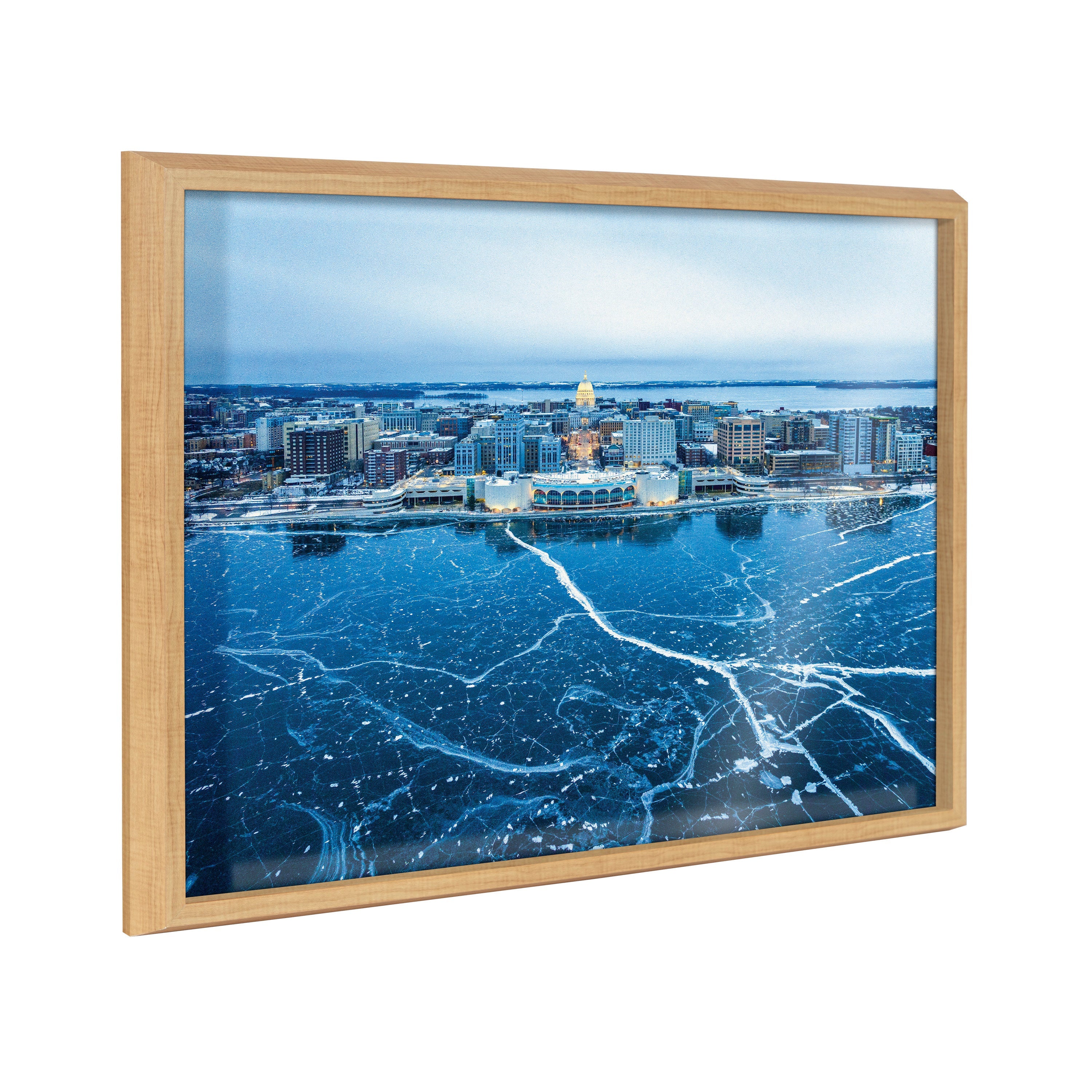 Blake Icy Veins of Winter-Madison Wisconsin Framed Printed Glass by kateandlaurel - product image 7 for Resin Society