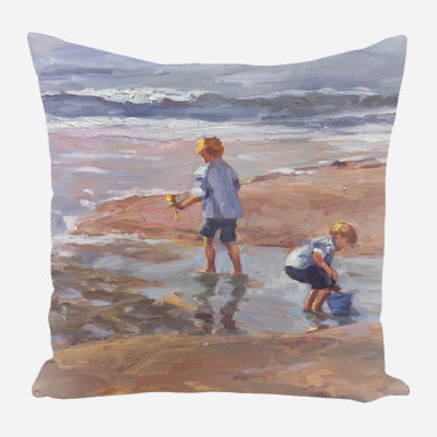 Boys on the Beach Pillow by John Beard Collection - main product image for Resin Society