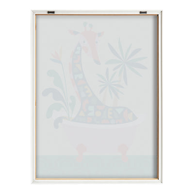 Blake Mid Century Modern Giraffe in Bathtub Framed Printed Glass by kateandlaurel - product image 12 for Resin Society