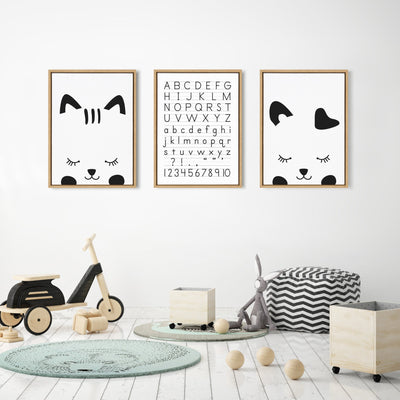 Sylvie Alphabet Penmanship Framed Canvas by The Creative Bunch Studio by kateandlaurel - product image 7 for Resin Society