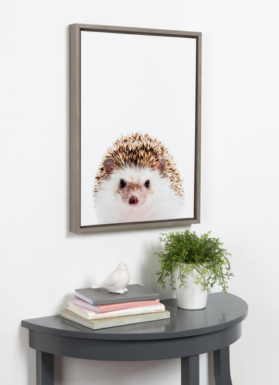 Sylvie Hedgehog Framed Canvas by Amy Peterson by kateandlaurel - product image 5 for Resin Society