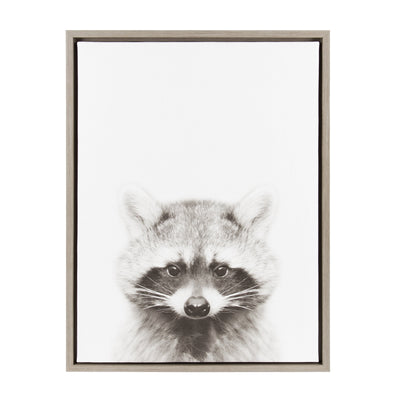 Sylvie Raccoon Framed Canvas by Simon Te Tai
