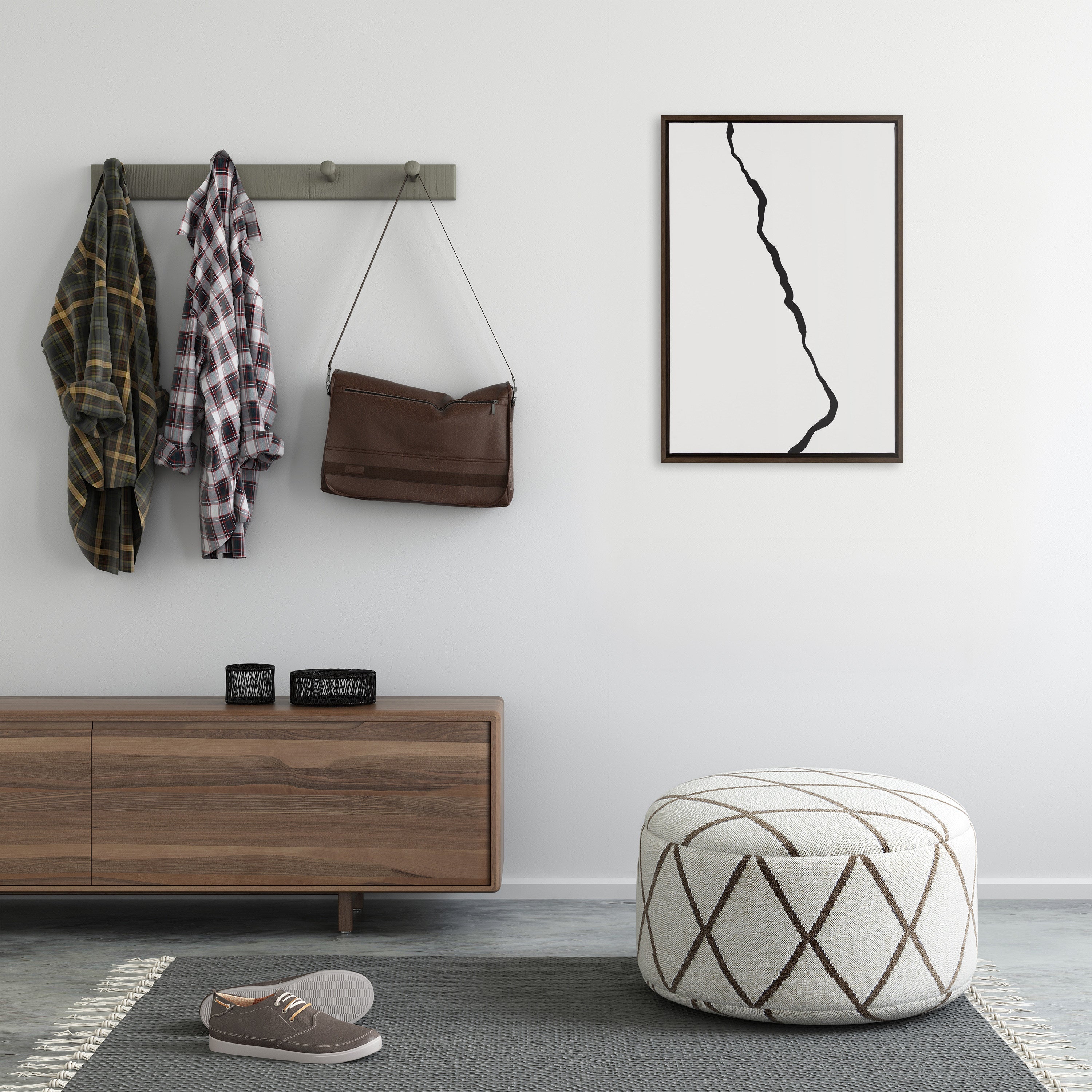 Sylvie Elevated Abstract Minimalist Mountain Landscape Framed Canvas by kateandlaurel - product image 5 for Resin Society