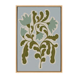Sylvie Expressive Abstract House Plant Playful Blue Framed Canvas by kateandlaurel - product image 2 for Resin Society