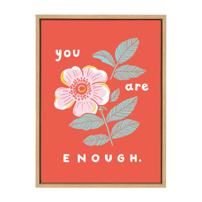 Sylvie You Are Enough Framed Canvas by kateandlaurel - product image 10 for Resin Society