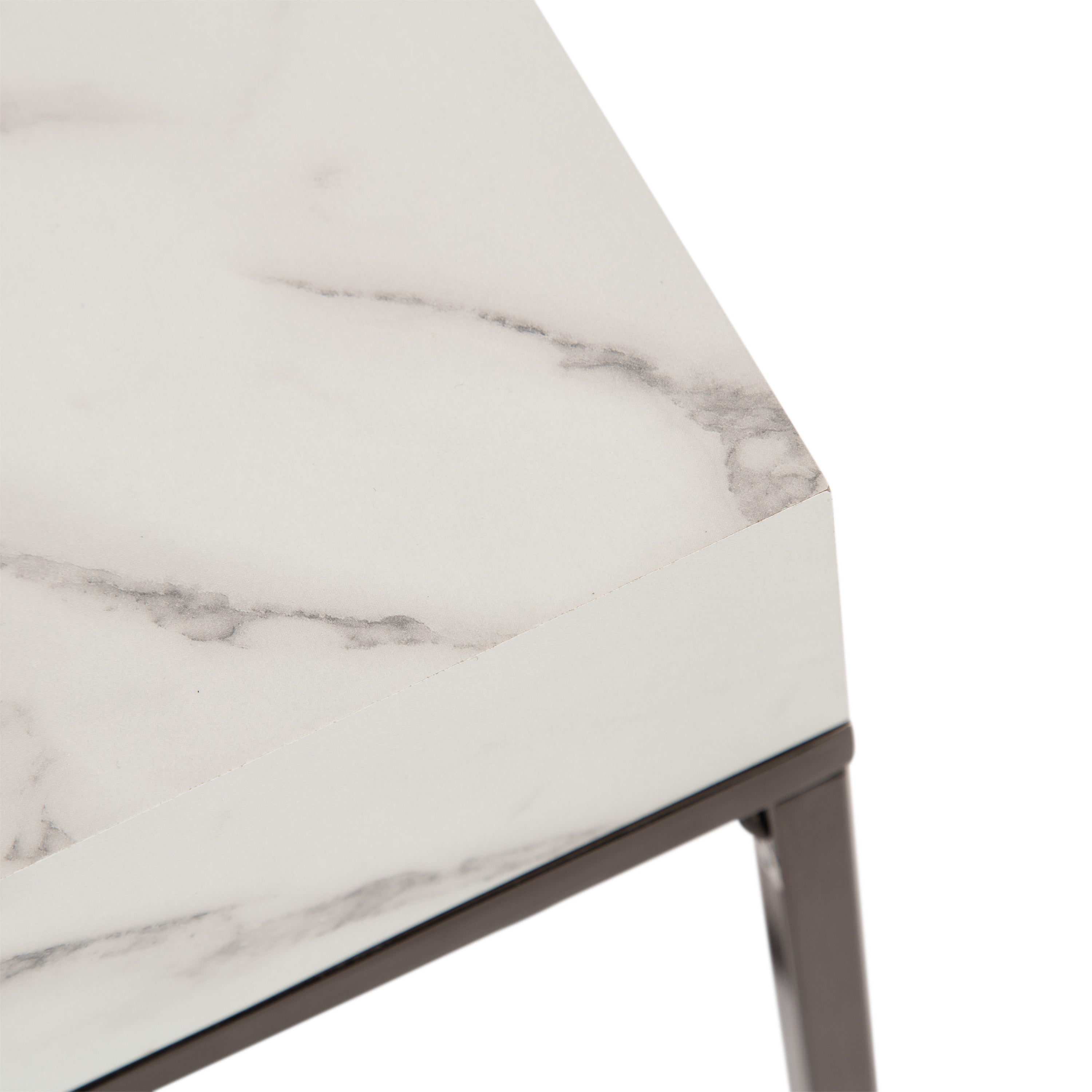 Karlsen Wood and Metal Slim Side Table