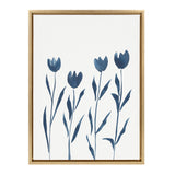 Sylvie Indigo Tulips on White Framed Canvas by kateandlaurel - product image 10 for Resin Society