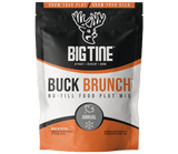 BIG TINE BUCK BRUNCH seed blend packaging and planting diagram