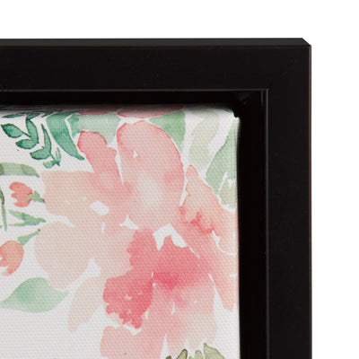 Sylvie Be Still Floral Watercolor Art Framed Canvas by kateandlaurel - product image 3 for Resin Society