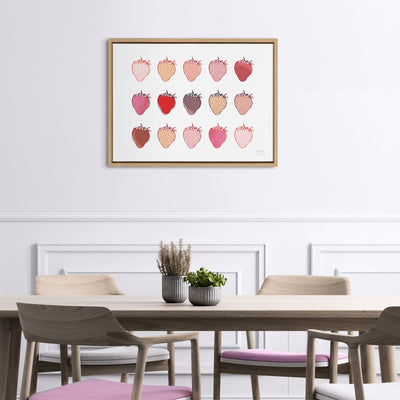 Sylvie Strawberry Fields Print Framed Canvas by kateandlaurel - product image 7 for Resin Society