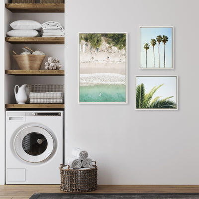 Sylvie Tropical Beach Framed Canvas Set by kateandlaurel - product image 5 for Resin Society