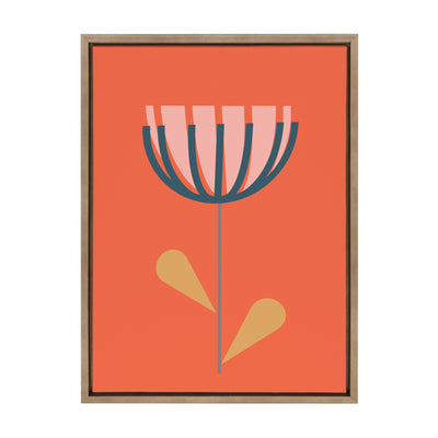 Sylvie Flower in Orange Framed Canvas by kateandlaurel - main product image for Resin Society