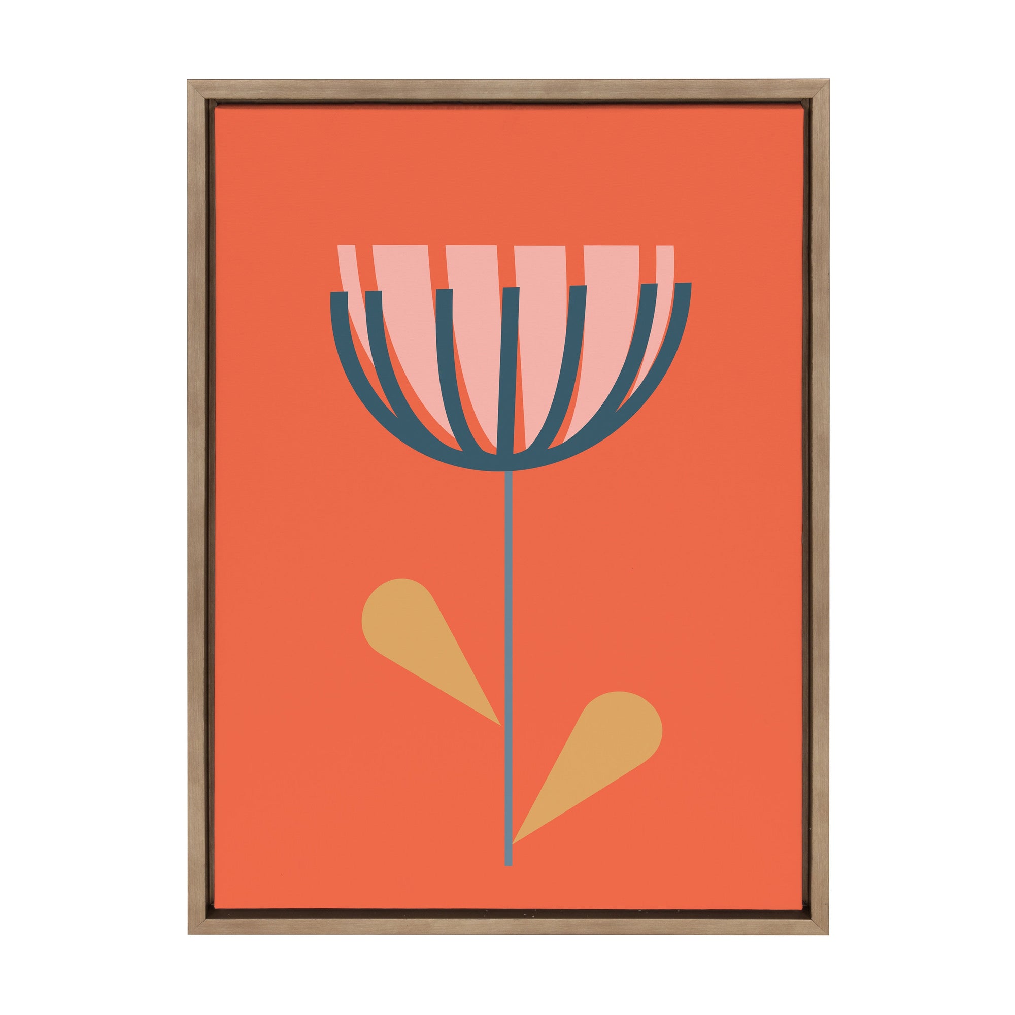Sylvie Flower in Orange Framed Canvas by kateandlaurel - product image 9 for Resin Society