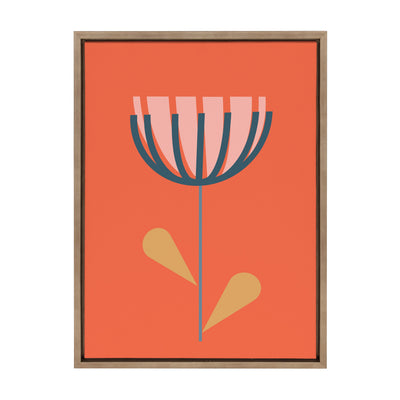 Sylvie Flower in Orange Framed Canvas by kateandlaurel - product image 9 for Resin Society