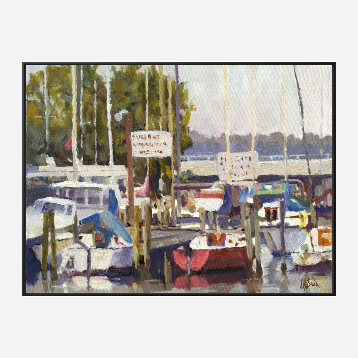 Bull Bay Pier Artist Enhanced Canvas Print by John Beard Collection - product image 5 for Resin Society
